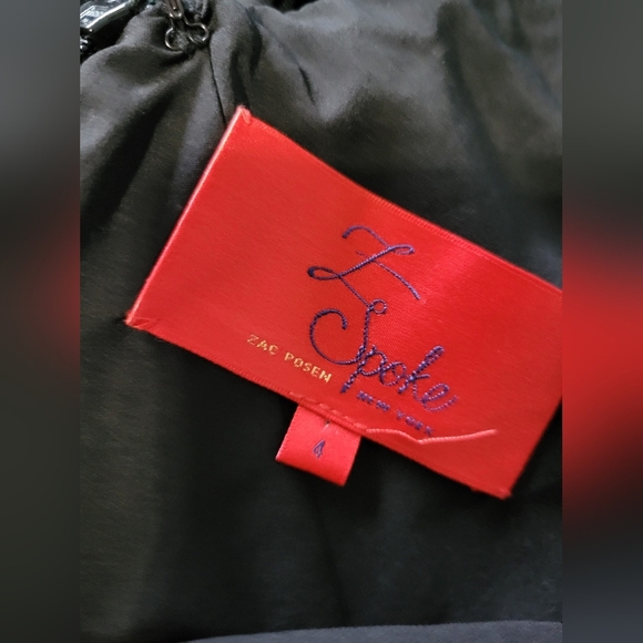 Z Spoke by Zac Posen V-neck Pleated Little Black Dress Size 4 - Picture 5 of 11